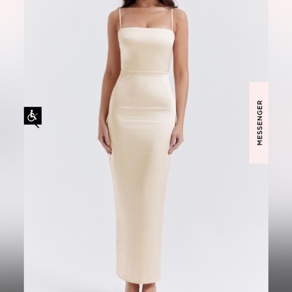 House of CB Costanza Dress Vintage Creamy Maxi Dress - Picture 3 of 10